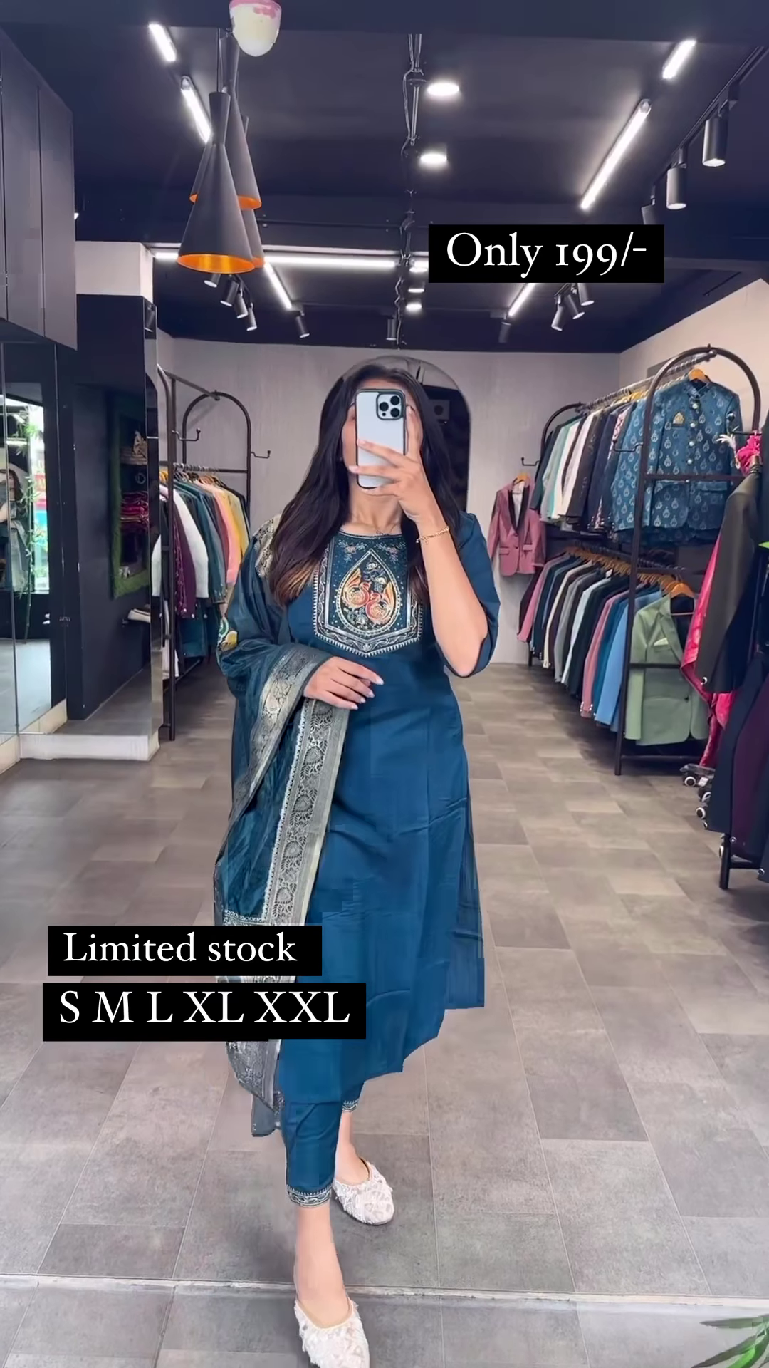 Teal Blue Color Festive Wear Suit Set