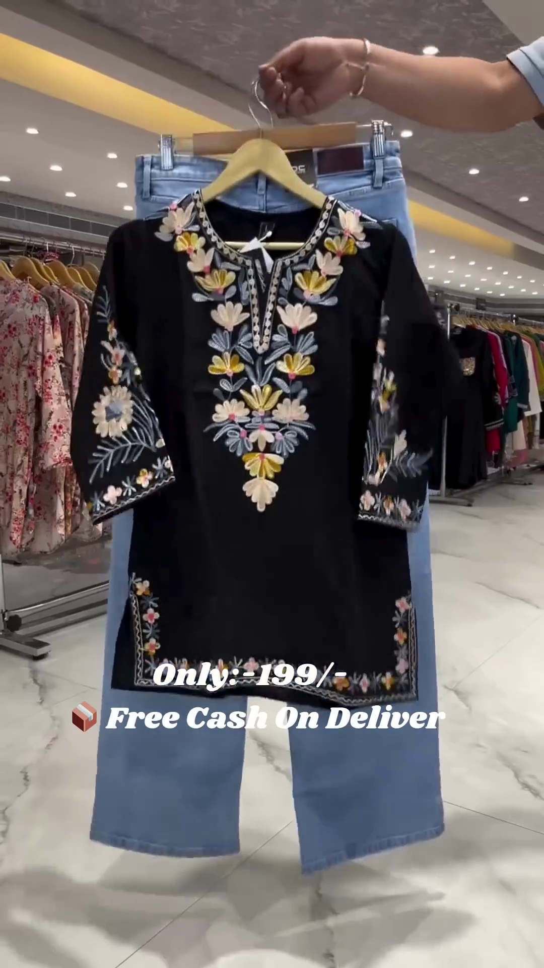 Stylish New Rayon Embroidery Top/ Kurti - Image 3