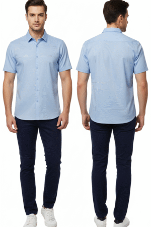 Men’s Short Sleeves Shirt with Patch Pocket – Casual & Smart Everyday Wear