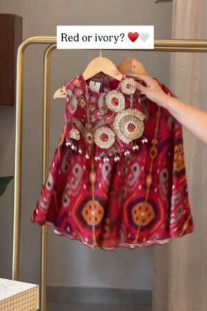Girls Ikat Top and Flare Pant